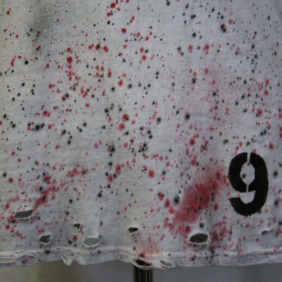 Vampire Bat Blood T-shirt Handmade Distressed - Picture 3 of 3